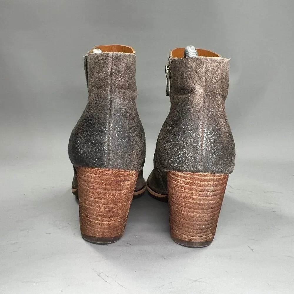 Kork-Ease Natalya Ankle Booties Women's 8 Taupe Suede Leather Wedge Ankle‎ Boots